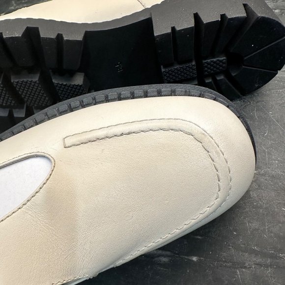 Seychelles Luster Leather Loafer Mary Jane Shoe Off White Womens Sz 8.5 - Picture 7 of 9